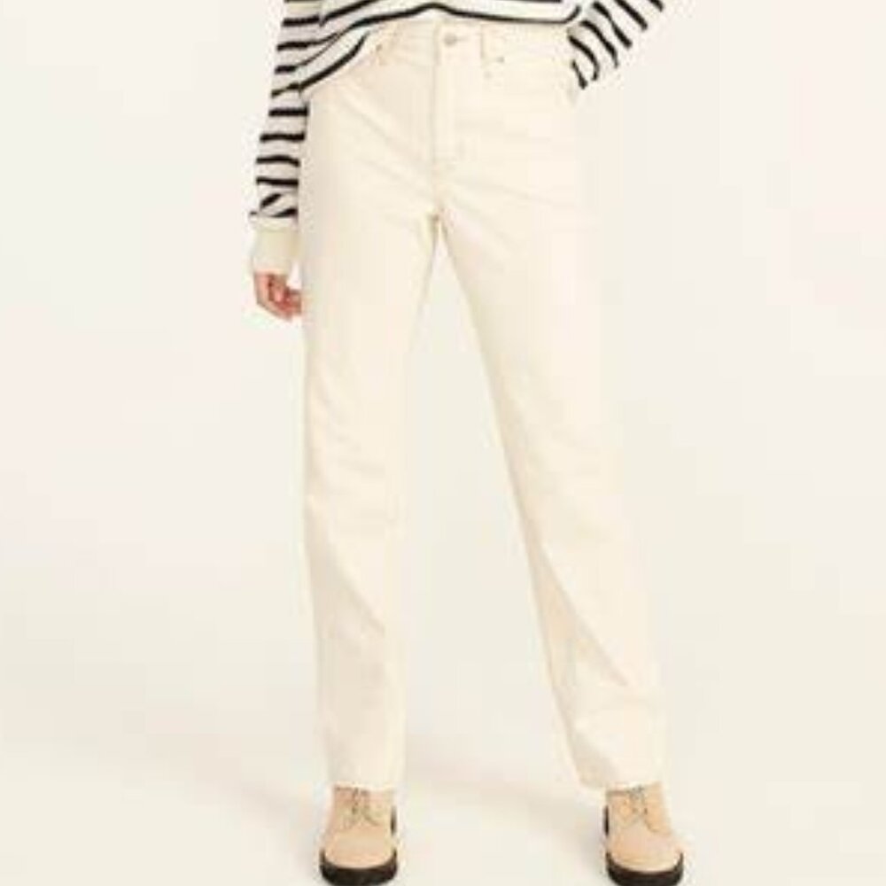 J. Crew Slouchy Boyfriend Jean in Ecru